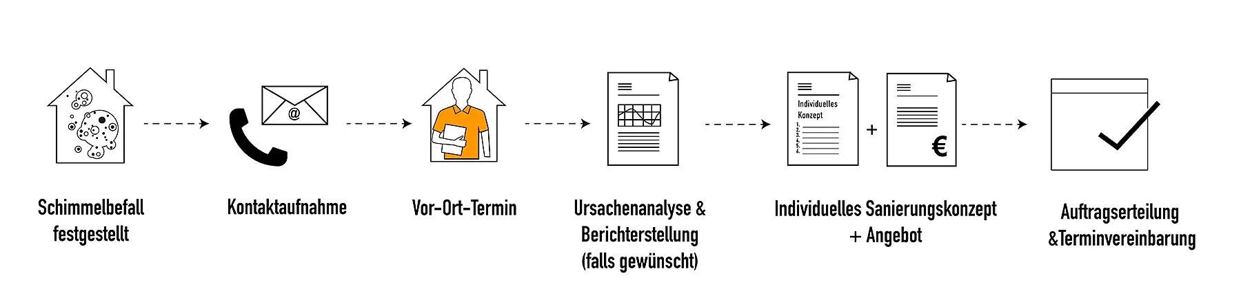 Ikon Grafik - Schimmel befall festgestellt